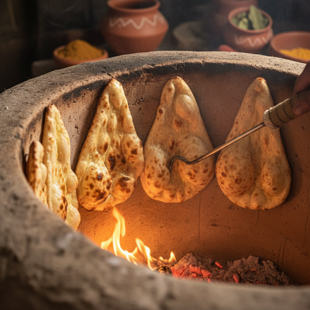 Butter Naan in tandoor